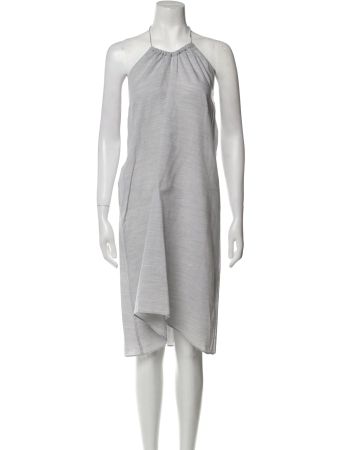 Zimmermann Neckholder Leinen Kleid, silbergrau ,Gr. M - Top!