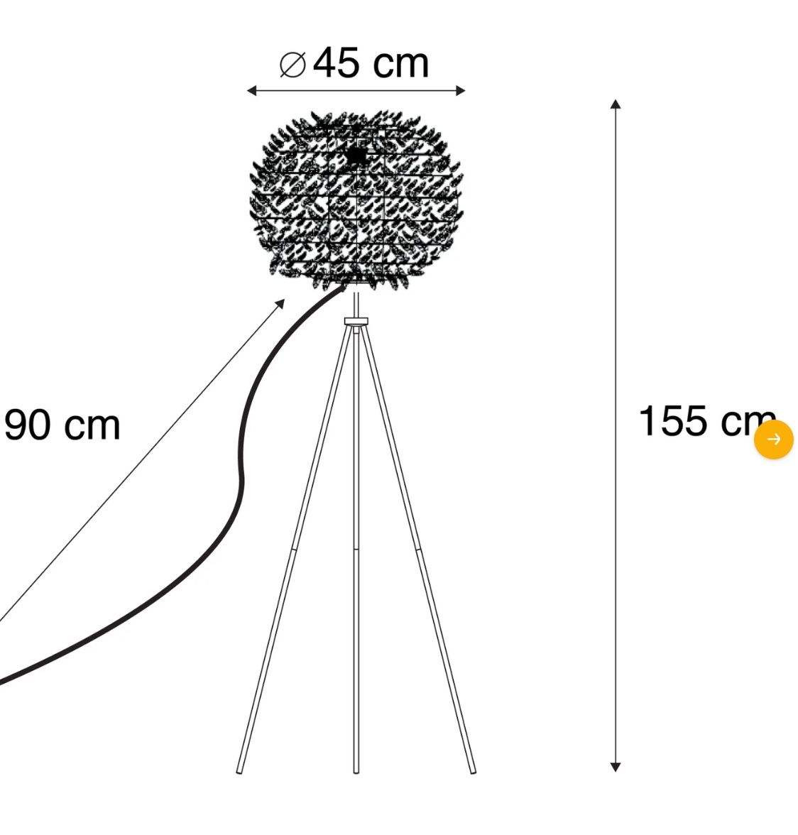 Lampade: Stehlampe Federball weiss – Usato da Rorschach venduto da man_f27t 3