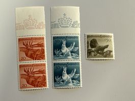 1946, Jagdserie I, FL210-FL212, postfrisch