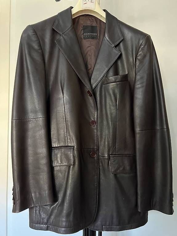 Giacche: Herren Blazer Lederjacke (Braun) – Usato da Lutry venduto da Tim3573 2