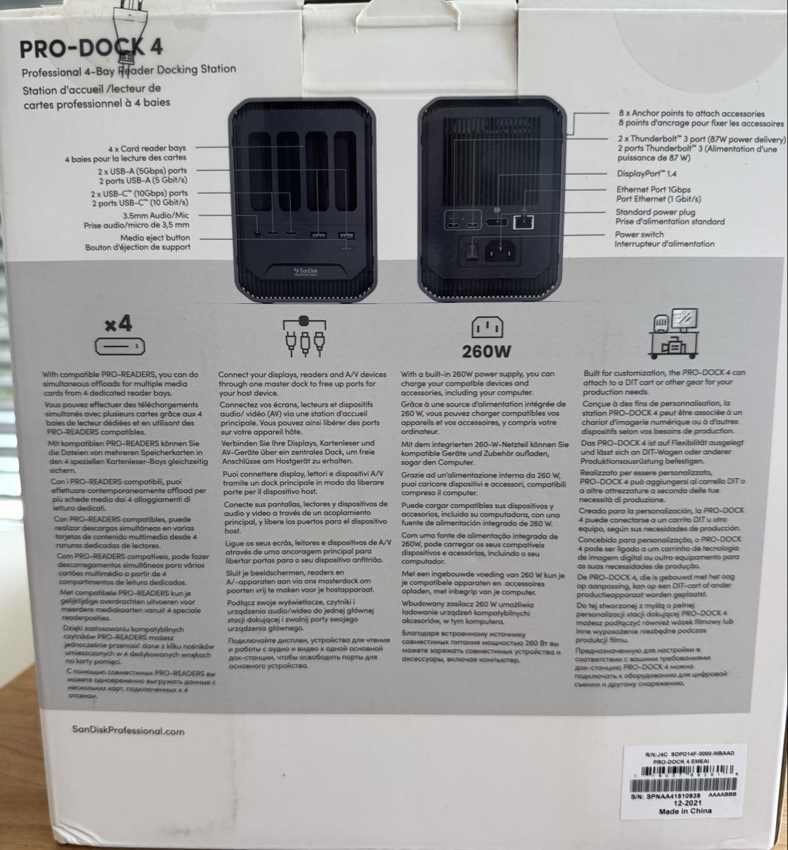 Docking station: SanDisk PRO-DOCK 4 Thunderbolt 3 Docking Station – Nuovo e nell'imballaggio originale da Winkel venduto da Spaedi0 1
