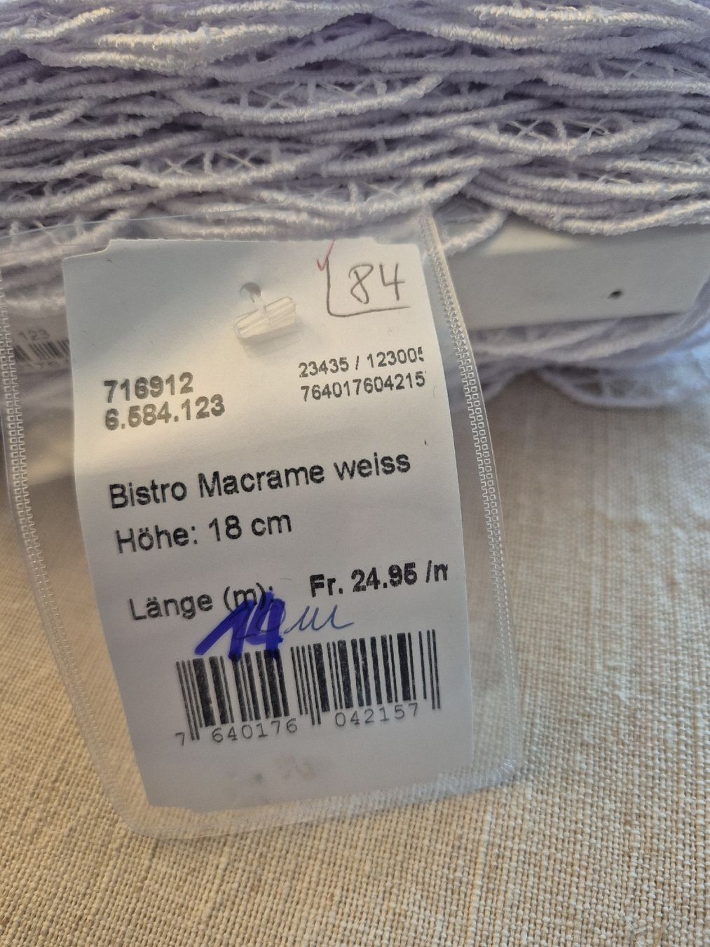 Vorhänge: Vorhänge Bistro Macrame weiss – Neu (gemäss Beschreibung) aus Ehrendingen von Amigo5 2