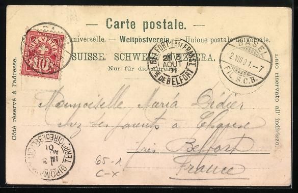 Cartoline postali: AK Basel, Partie am Centralbahnhof, 1901 – Usato da Berlin venduto da bartko-reher 1