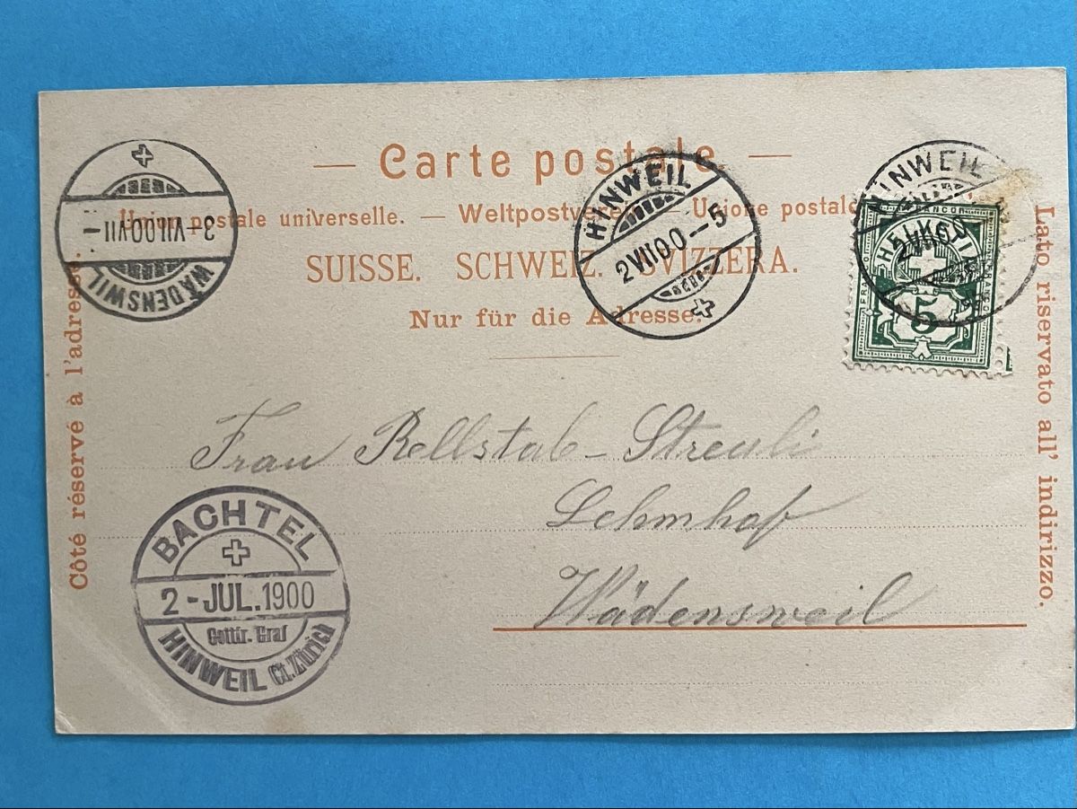 Ansichtskarten: Historische Ansichtskarte Gruss vom Bachtel, 1900 – Gebraucht aus Bauma von Baumer71 1