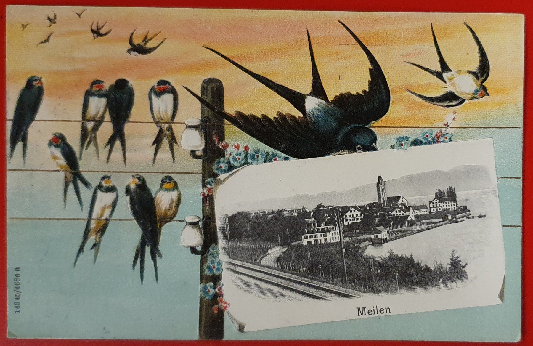Cartoline postali: Prägekarte Meilen 1912 – Usato da Kreuzlingen venduto da Rschweiz1