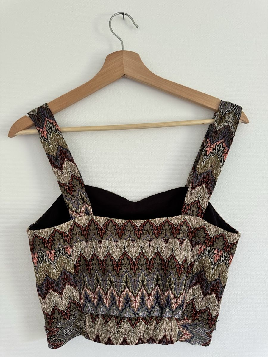 Vero Moda Top: Vero Moda Denim Crop Top gemustert Grösse S  – Usato da St. Gallen venduto da nikolasbong 1