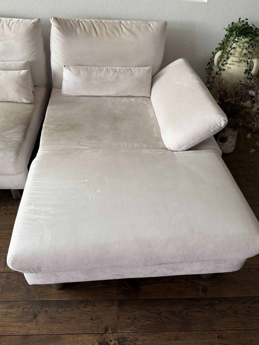 Sofas: Ecksofa hellbeige mit Recamiere gebrauchter Zustand – Gebraucht aus Inwil von Palme 2