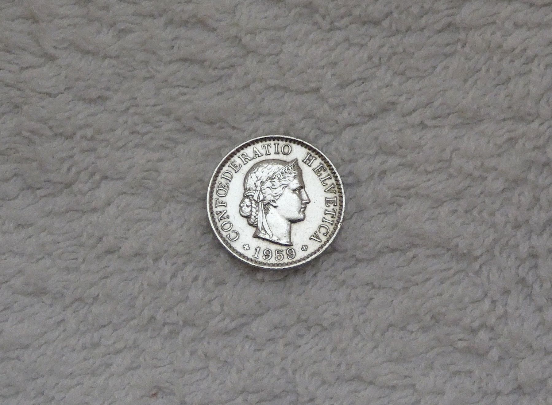 Tutti le monete: 5 centimes/rappen 1959 – Usato da Nyon venduto da Ilmi09