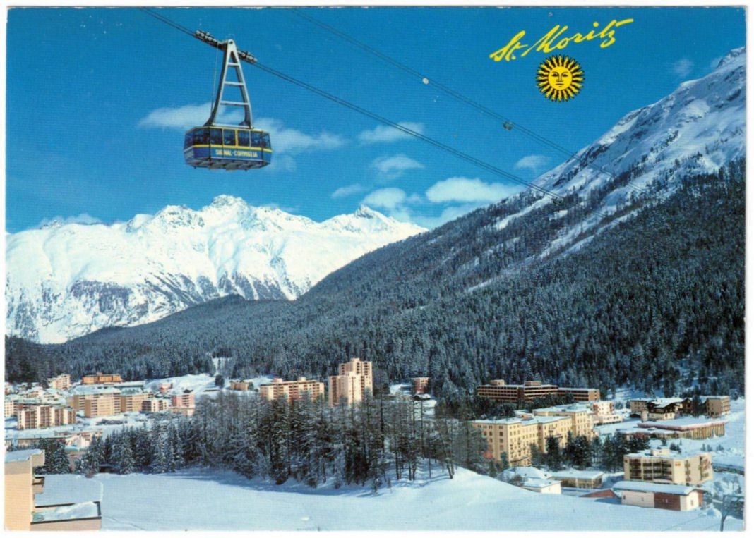 Cartoline postali: St. Moritz - Luftseilbahn Signalbahn – Usato da Binningen venduto da Mountainrider