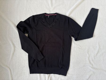 pull noir Next, à col en V