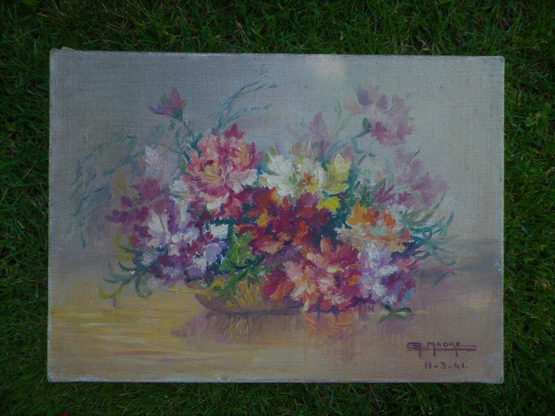 Dipinti: Blumen Bild signiert – Usato da Riedholz venduto da rebeccas 2