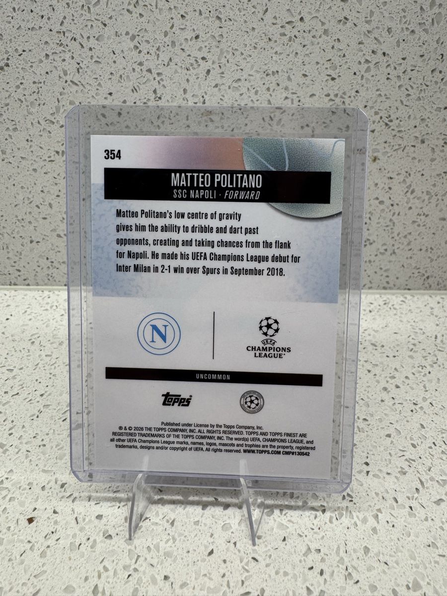 Topps Carte collezionabili: Politano /40 Topps Finest – Usato da Zollikofen venduto da Bebby12 1