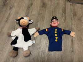 Handpuppen Polizist / Kuh