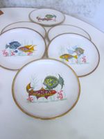 6 Teller mit Fischmotiv, Vintage Winterling Rösiau, Bayern