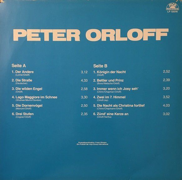 Dischi in vinile: Peter Orloff - Peter Orloff (LP) – Usato da Grüningen venduto da azulmarron 1