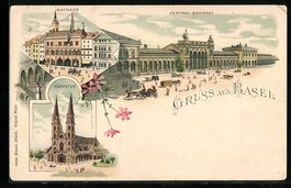 Litho Basel, Münster, Rathaus, Central-