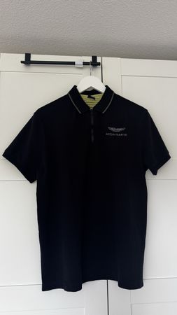 Polo shirt Hackett Aston Martin AMR black cotton size L