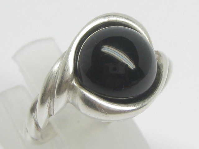 Anelli: Vintage Ring Silber 835 + MP Onyx Gr. 54 – Usato da Ermatingen venduto da Decovin 1