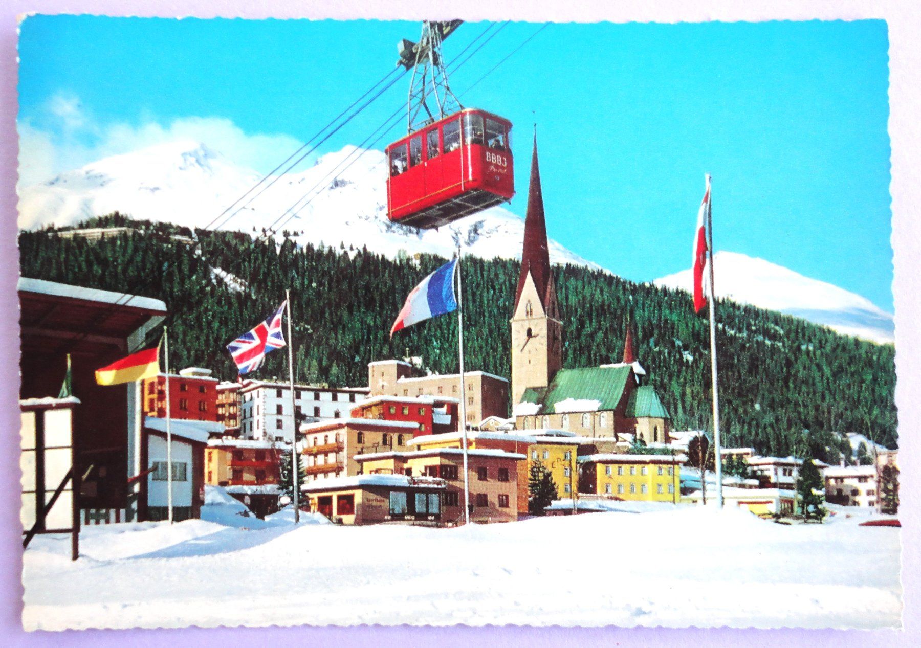 Ansichtskarten: Davos (1560 m) – Gebraucht aus Fétigny von Billy2miny
