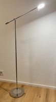 Stehlampe LED schwenkbar Metall silber guter Zustand