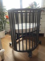 Stokke mini Baby Crib Grey with Wheels 