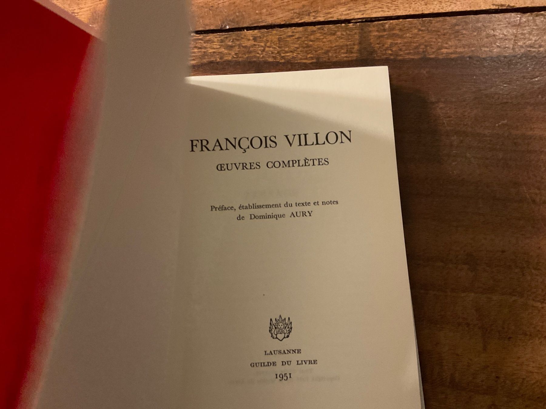 Libri: François Villon - Oeuvres complètes - Belle édition ! – Usato da Avenches venduto da Optimus_ 1