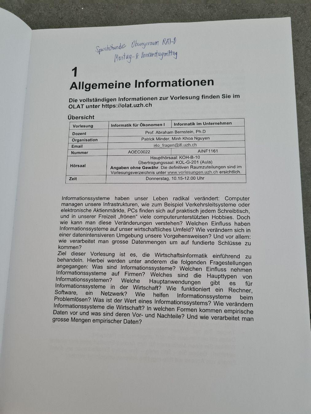Libri: Skript Informatik UZH Wirtschaftsinformatik gebraucht – Usato da Kriens venduto da Mirii91 1
