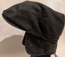 Retro Vintage Cap Winter Mütze grau