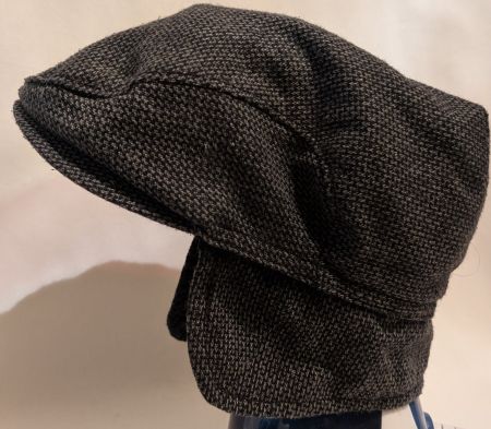 Retro Vintage Cap Winter Mütze grau