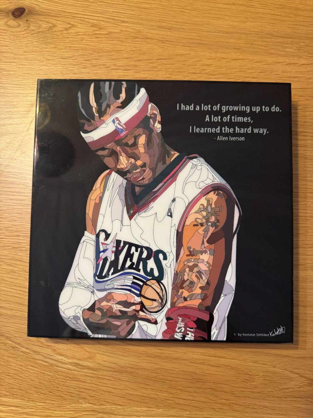 Tableaux: Tableau Allen Iverson 26X26cm – D'occasion à Bussigny par Maxence10
