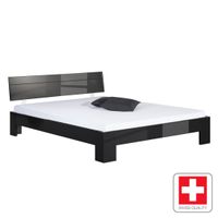Bett PERLETO schwarz Hochglanz 120 x 200 cm