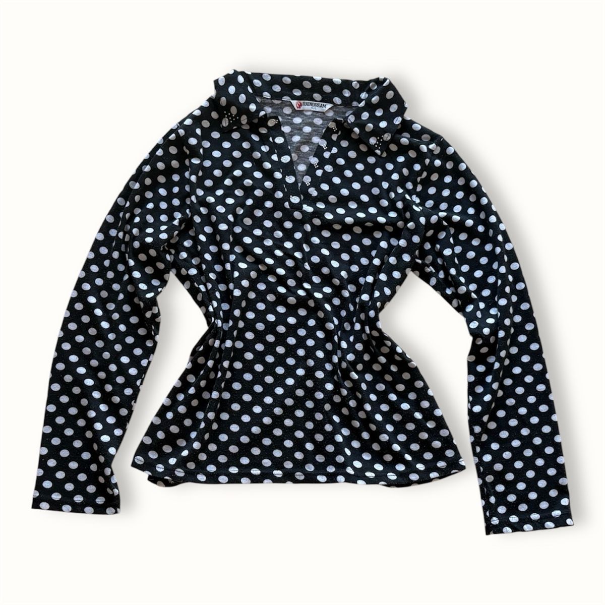Camicette: Schwarze Polka Dot Bluse – Usato da Brünisried venduto da Livtsukki2ndHand