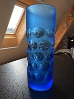 Thousand Eyes Vase blaues Glas 2,8 kg Mid-Century-Stil