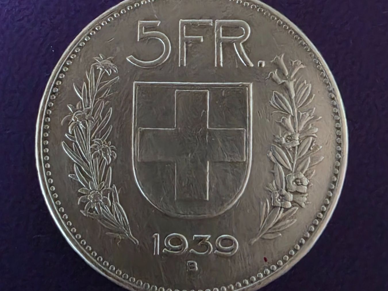Tutti le monete: Silber Munzen 5 Franken Jg 1939 SS – Usato da Nyon venduto da freetoys08