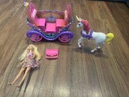 Barbie Regenbogenkutsche mit Barbie & Einhorn