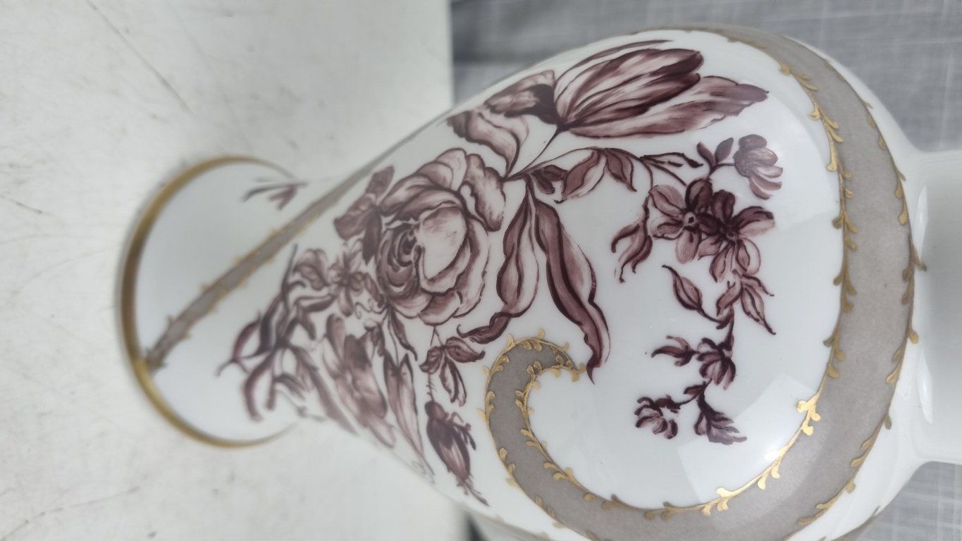 Thomas Vasen & Gefässe: Thomas Bavaria Vase von 1950 handbemalt – Gebraucht aus Flums von Flumsantik 2