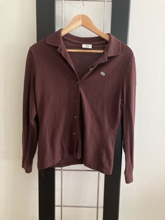 Lacoste Cardigan Bluse braun Damen Grösse 40 gebraucht