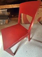 Chaise rouge design 2 pièces