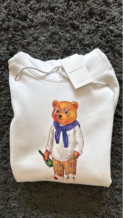 Baron Filou Kapuzenpullover weiss neu mit Etikett Grösse M