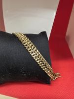 Armband Goldfarben Doppelpanzerkette guter Zustand