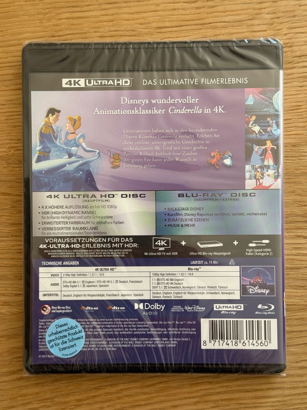 Tutti i DVDs: Cinderella 4k Bluray – Nuovo e nell'imballaggio originale da Wallisellen venduto da Art_Vendorlay 1
