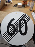 Verkehrssignal 60 Rund Signalgarantie 2021 mit Loch (D1)