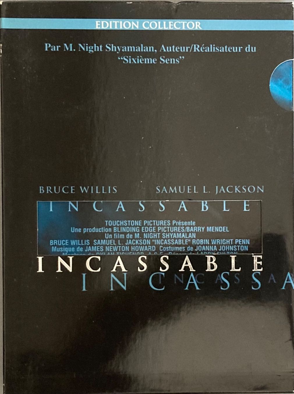 Tutti i DVDs: INCASSABLE (EDITION COLLECTOR) – Usato da Poliez-Pittet venduto da Newtown-Records
