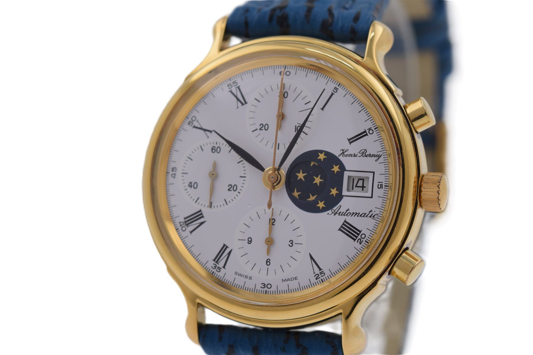 Orologi: Henri Berney Chronograph Mondphase Valjoux 7750 – Usato da Arni AG venduto da magnetKRAFT