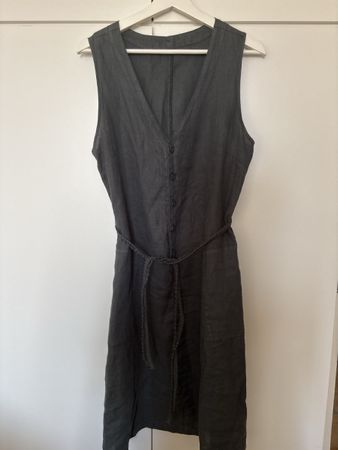 Leinen Kleid Grösse S , Nile dunkelgrün
