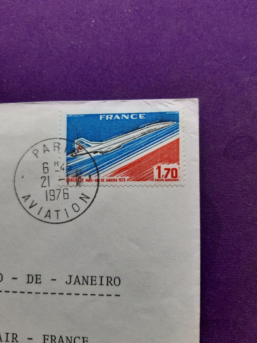 Alle Briefmarken: Erstflugbrief CONCORDE Paris - Rio, 21.11.1976 ! – Gebraucht aus Wangs von weisstannen01 1