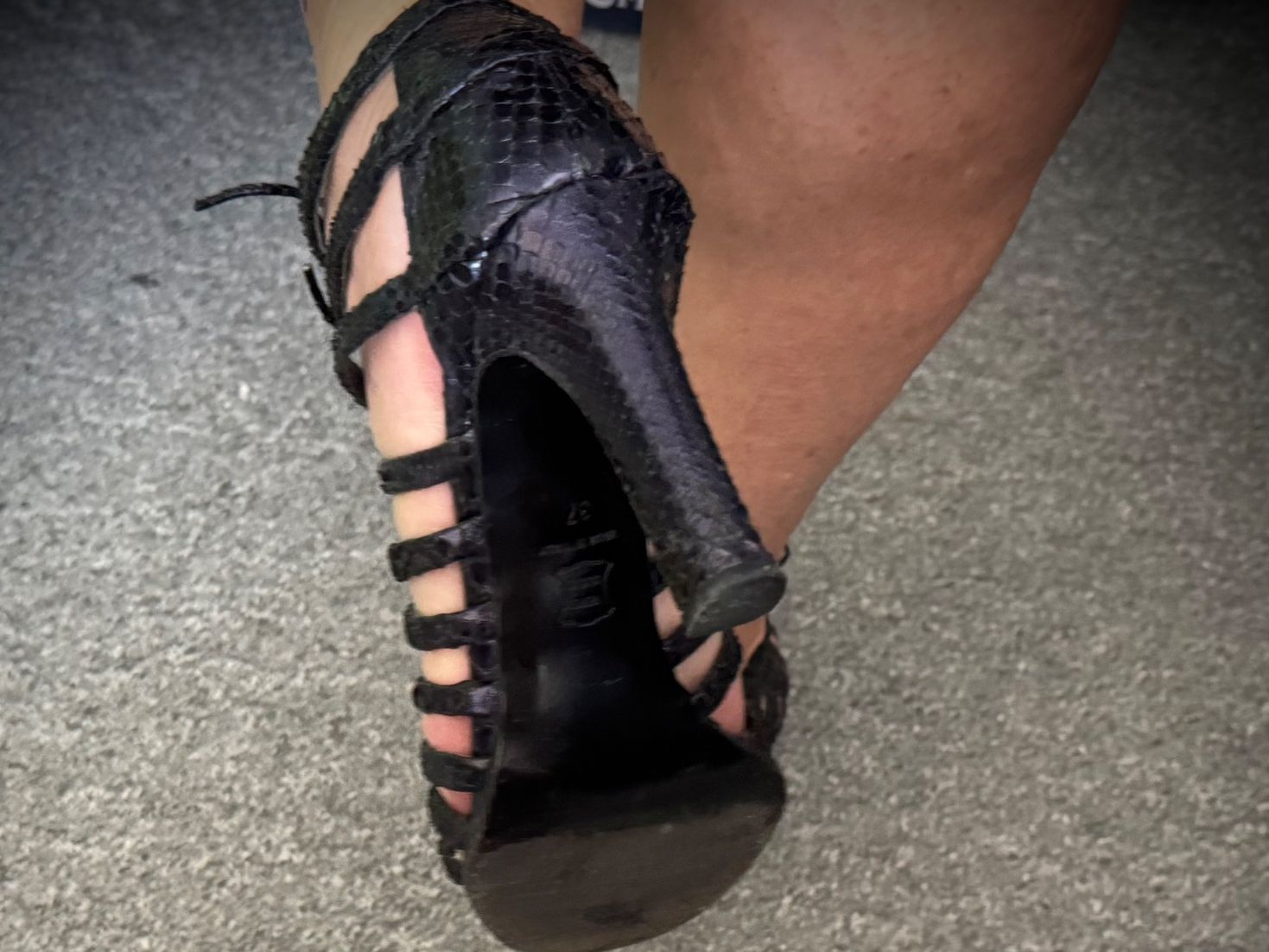 Jil Sander Scarpe da donna: Jil Sander Python Lace-Up Sandals – Carbon Blue - 37-37.5 – Usato da Birsfelden venduto da Brut-Reserve 5
