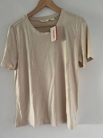 Neues Leinen T- Shirt beige der Marke Esmara, Grösse 36/38