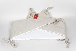 Beige-weisses Babybett-Schutzkissen KIDSBÜHL
