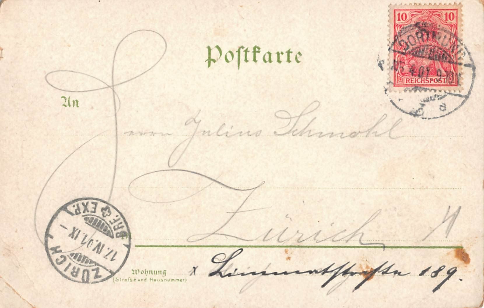 Cartes postales: Gruss aus DORTMUND - Postkarte mit Wappentier – D'occasion à Lufingen par TopAnsichtskarten 1